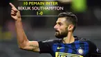 Video gol Antonio Candreva saat Inter Milan berjumpa Southampton, Jumat (21/10/2016) dinihari WIB