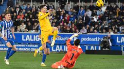 Bermain tandang, Barcelona berhasil mengamankan poin penuh. (AP Photo/Alvaro Barrientos)