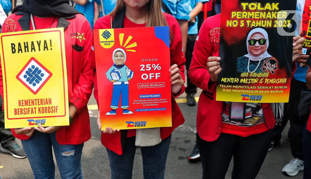 Aturan pemotongan upah buruh itu sebelumnya tertuang dalam Permenaker Nomor 5 Tahun 2023 tentang Penyesuaian Waktu Kerja dan Pengupahan pada Perusahaan Industri Padat Karya Tertentu Berorientasi Ekspor yang Terdampak Perubahan Ekonomi Global. (Liputan6.com/Angga Yuniar)