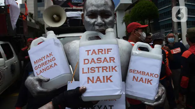 Unjuk Rasa Buruh Terkait Harga minyak Goreng