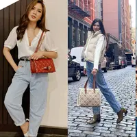 OOTD selebriti ini bisa jadi inspirasi padu padan outfit dengan jeans.