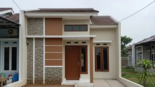 Teras dengan Sentuhan Batu Alam