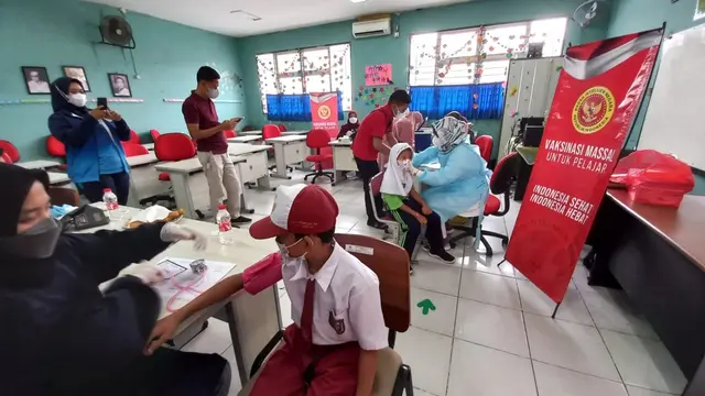 adan Intelijen Negara Daerah (Binda) Provinsi Banten kembali menggelar vaksinasi anak usia 6-11 tahun