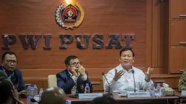 Prabowo Subianto Sampaikan Visi dan Misi di PWI Pusat