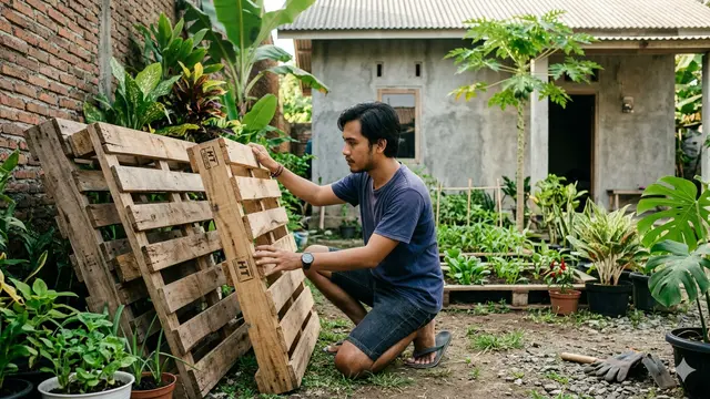Cara Buat Kebun Sayur Mini dari Palet Bekas
