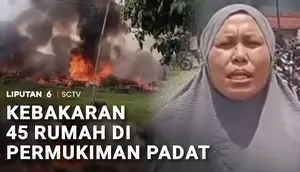 Kebakaran 45 Rumah di Permukiman Padat