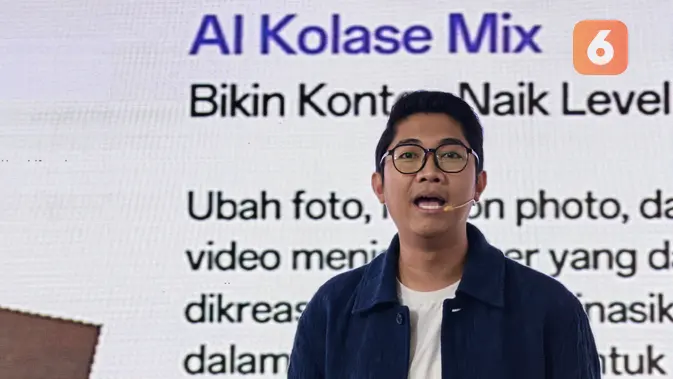 Deni Setiawan, Product Manager Oppo Indonesia, saat memamerkan kemampuan Reno16 Series di Jakarta, Rabu (24/6/2026).