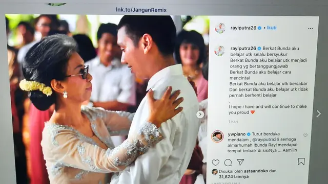 Unggahan Rayi Putra. (Foto: Instagram @rayiputra26)
