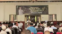 Pj Wali Kota Bekasi Gani Muhamad silaturahmi dengan insan pers. (Liputan6.com/ ist)