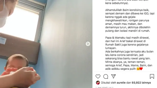 Usai Sang Istri, Giliran Arief Muhammad dan Anggota Keluarga yang Lain Positif Covid-19