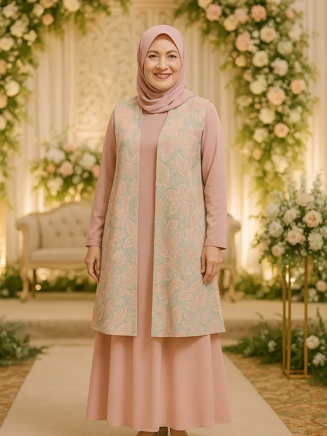 Cardigan Batik tanpa Lengan untuk Kondangan dan Acara Resmi Ibu-Ibu Usia 50 Tahunan