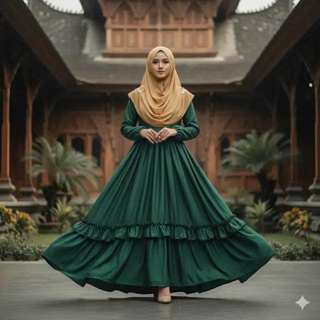 Model Gamis Bahan Rayon