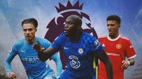 Premier League - Jack Grealish, Romelu Lukaku, Jadon Sancho (Bola.com/Adreanus Titus)