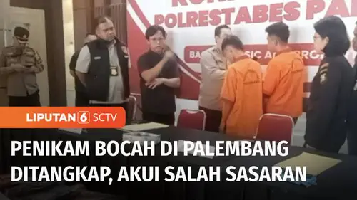 VIDEO: Dua Pembacok Juru Parkir dan Bocah 7 Tahun di Palembang Ditangkap, Satu Masih Buron