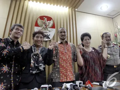 Sejumlah Menteri Kabinet Jokowi-JK menghadiri pemaparan hasil survei integritas sektor publik yang dilakukan KPK, Jakarta, Selasa (18/11/2014). (Liputan6.com/Miftahul Hayat)