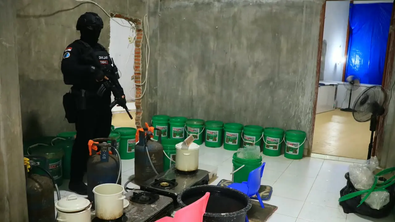 Polri bongkar pabrik sabu blue ice di Aceh