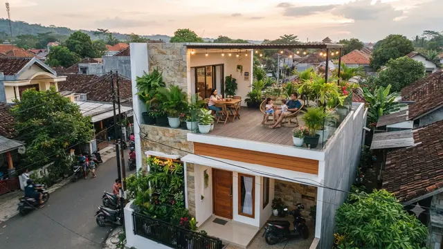 Model Rumah yang Tetap Nyaman Tanpa Halaman Belakang, Tetap Adem dan Space-Saving Model Rooftop sebagai Ruang Terbuka