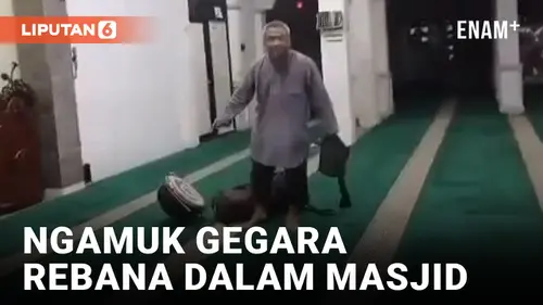 VIDEO: Viral Pria Ngamuk di Masjid Lantaran Jemaah Bermain Rebana