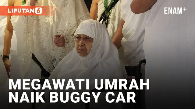 VIDEO: Dibantu Kursi Roda, Megawati Rampungkan Umrah Bersama Puan Maharani