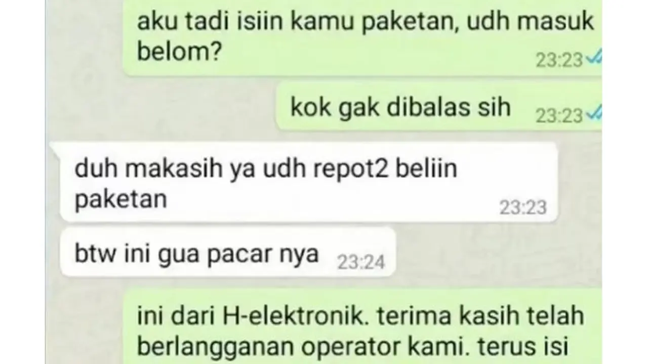 6 Chat Beli Paketan untuk Gebetan Ini Bikin Tepuk Jidat Sekaligus Buat Baper
