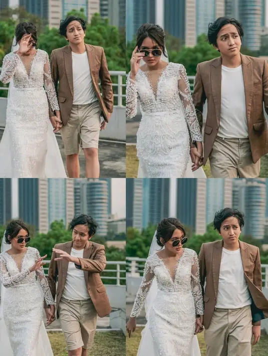 Ge Pamungkas dan Anastasia Herzigova kini tampak lebih cool dari pose-pose sebelumnya. (Foto: Instagram/ riomotret)