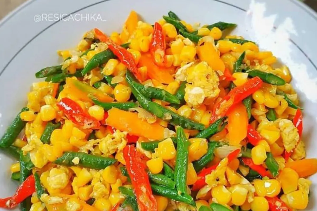 Tumis Jagung Kacang Panjang