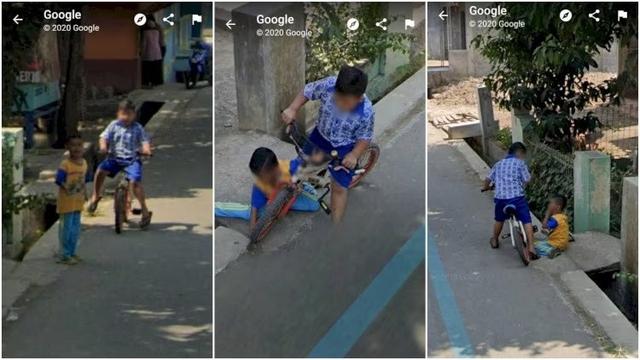 Momen lucu di Google Street View (Twitter/@localracun)