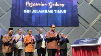 Gubernur DKI Jakarta, Anies Baswedan meresmikan dua gereja di Jakarta Utara. (Dok. Liputan6.com/Winda Nelfira)