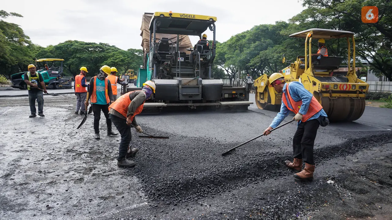 Foto: Penampakan Terbaru Proyek Pembangunan Sirkuit Formula E, Ada yang Sudah Mulai Diaspal