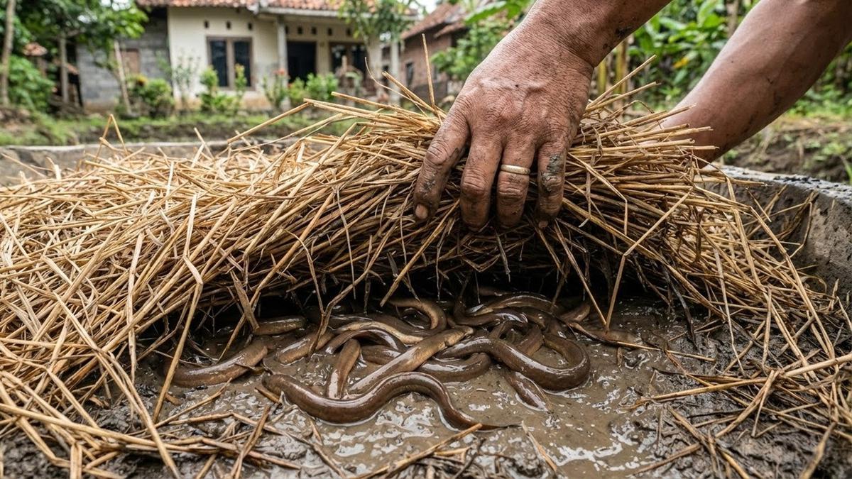 Ternak Belut Media Jerami, Panduan Praktis Budidaya di Rumah Sampai Panen