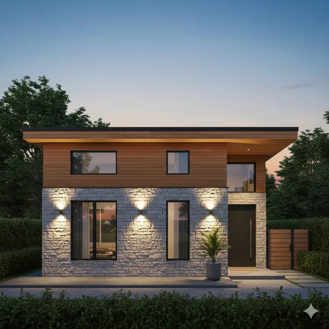 Rumah sederhana modern mewah (Foto: Gemini AI)