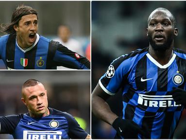 Romelu Lukaku menjadi pembelian termahal dalam sejarah Inter Milan. Striker asal Belgia ini dilabuhkan I Nerazzurri dari Manchester United dengan total transfer mencapai 75 juta euro. Selain Lukaku, berikut pembelian pemain termahal dalam sejarah Inter Milan. (kolase foto AFP)