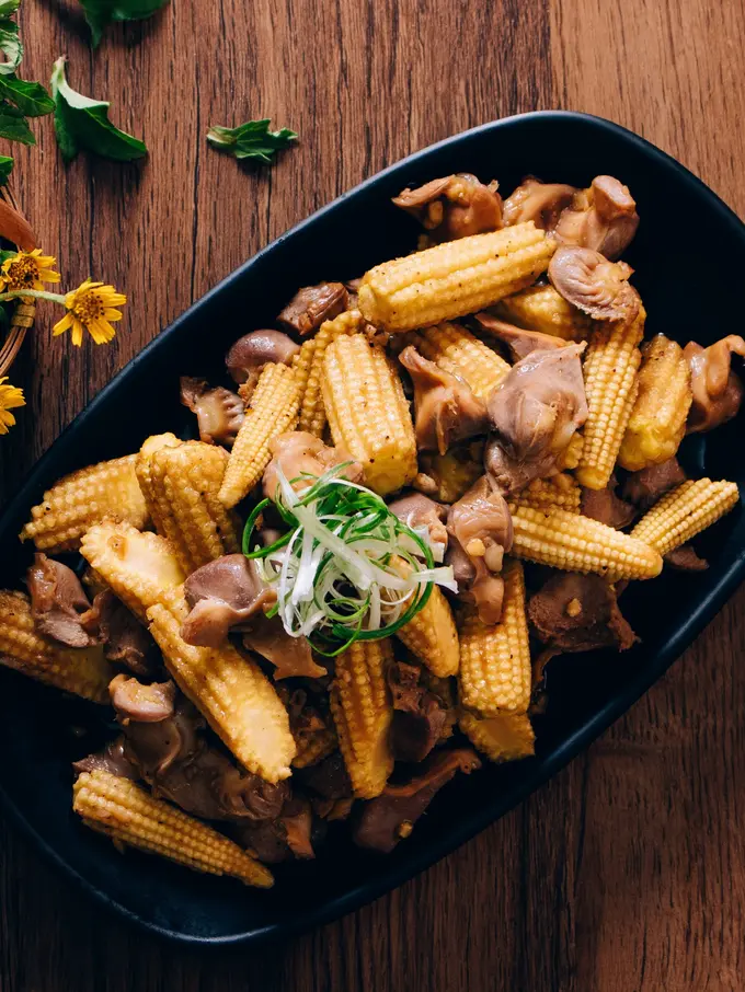 tumis jagung muda