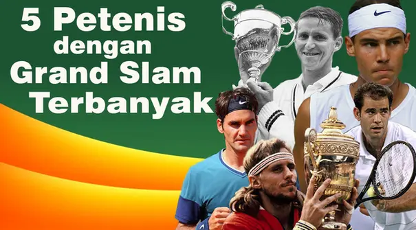 Video pemain tenis pria dengan peraih juara Grand Slam terbanyak di dunia, salah satunya Roger Federer petenis asal Jerman.