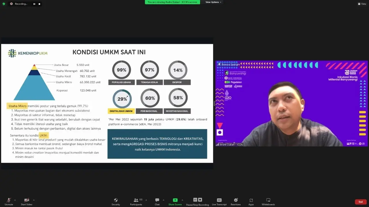 Kegiatan Worksop Jagoan tani 2022 secara daring (Istimewa)