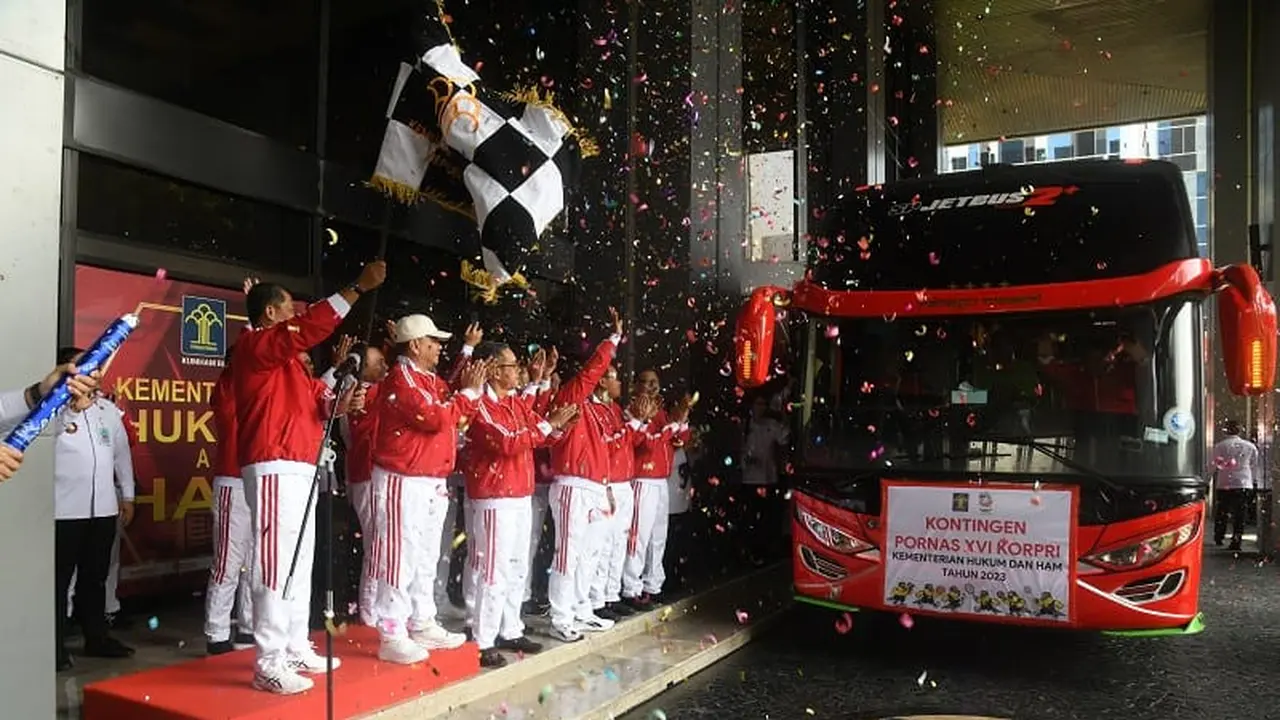 Kemenkumham mengirimkan sebanyak 117 atlet dalam Pornas Korpri 2023. (Foto: Liputan6.com/Kemenkumham)
