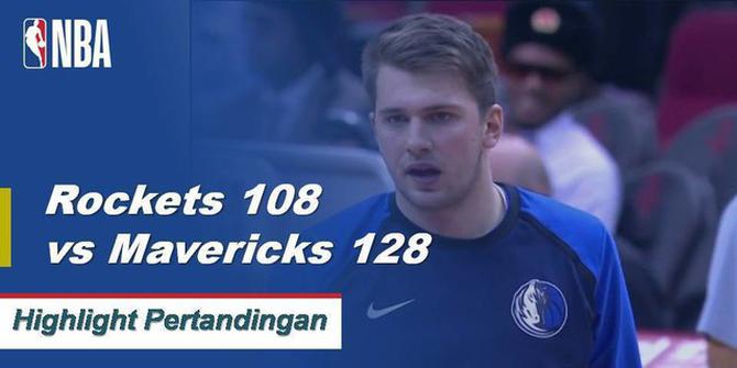 Cuplikan Pertandingan NBA : Mavericks 128 vs Rockets 108