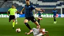 Sebelumnya, pada leg pertama semifinal Liga Europa, Atalanta dan Marseille bermain imbang 1-1. (Isabella BONOTTO/AFP)
