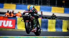 Pembalap Yamaha Tech 3, Johann Zarco beraksi pada MotoGP Jerman 2018 di Sirkuit Sachsenring. (Twitter/Tech3Racing)