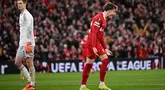 Termasuk musim 2023/2024, Liverpool sudah beberapa kali tampil di Liga Europa.  Liverpool juga beberapa kali memberikan kesempatan kepada pemain mudanya untuk merasakan kompetisi kelas dua di kompetisi Eropa.  Hasilnya, tiga pemain muda promosi dari tim akademi mampu mencetak gol dan menjadi pencetak gol termuda Liverpool dalam sejarah Liga Europa.  Berikut tiga pemain mudanya.  (AFP/Oli Syal)