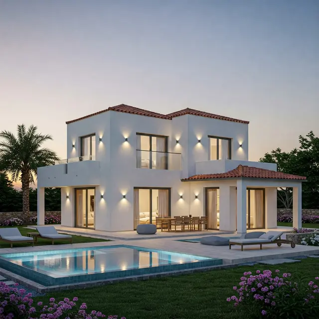 Villa Minimalis Mediterania Modern, Contoh Rumah Minimalis Ala Eropa yang Memukau