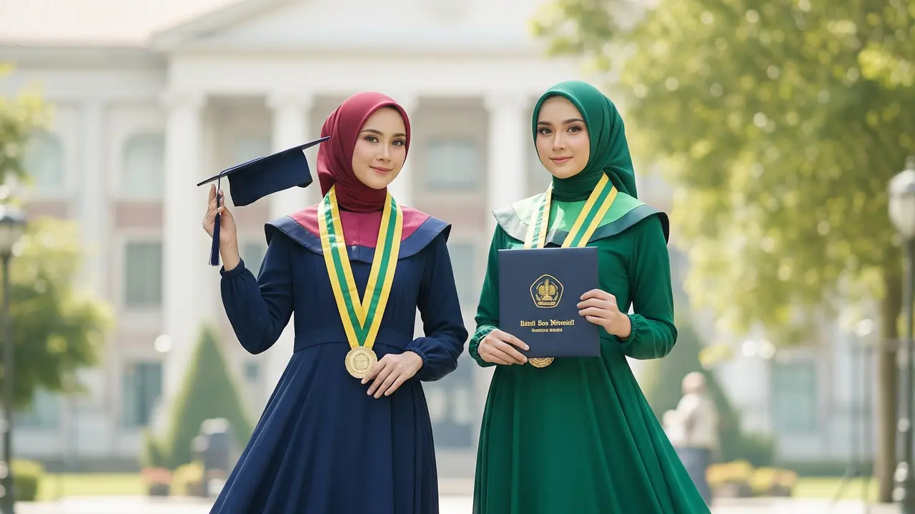 Model Gamis Wisuda Anti Gatal dan Gerah