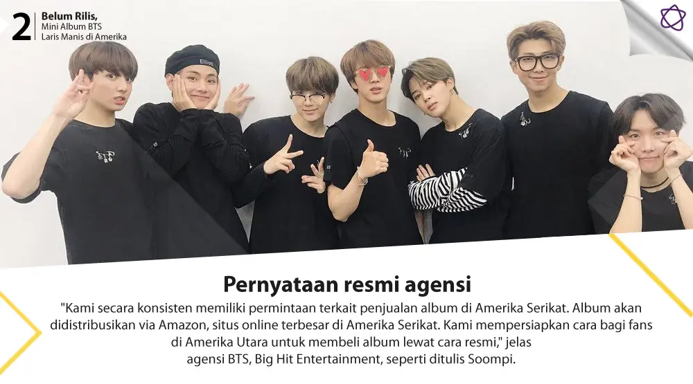 Belum Rilis, Mini Album BTS Laris Manis di Amerika. (Foto: Twitter/bts_bighit, Desain: Nurman Abdul Hakim/Bintang.com)