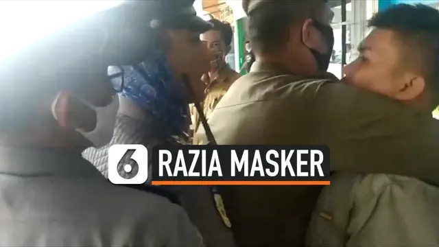 VIDEO: Razia Masker, Petugas Nyaris Berkelahi dengan Warga