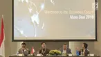 President Commissioner Emtek, Eddy Sariaatmadja dari Indonesia (kedua dari kiri) saat membuka  Process Business Forum 2018, yang diikuti pebisnis dari beberapa negara di Hotel Sofitel Nusa Dua, Bali, Senin (6/8). (Liputan6.com/Johan Tallo)
