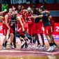 Selebrasi pemain Lebanon usai meraih tiket ke final FIBA Asia Cup 2022 (Dok FIBA Asia)