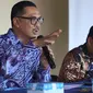 Kepala Diskominfo Kaltim Muhammad Faisal saat berbicara di depan masyarat Kampung Tanjung Batu, Kabupaten Berau membahas kanal pengaduan SP4N-Lapor.