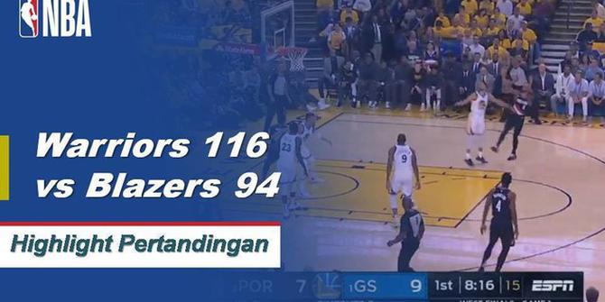 Cuplikan Hasil Pertandingan NBA : Warriors 116 vs Trail Blazers 94