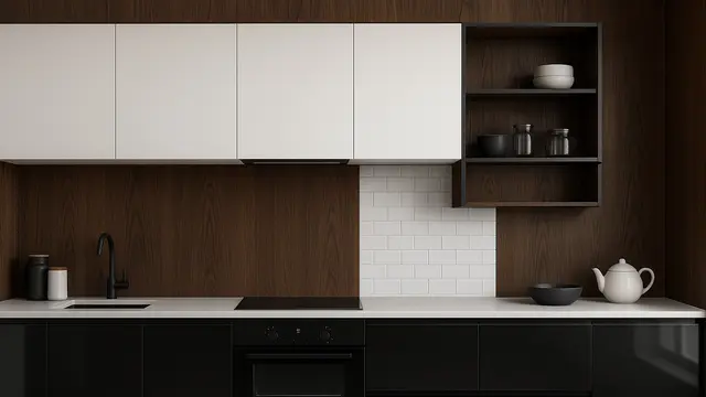 Model Dapur Rumah Sederhana dengan Dinding Kayu yang Tetap Elegan/Ilustrasi AI