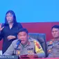 Wakil Kepala Polda Riau Brigjen Tabana Bangun dalam konferensi pers akhir tahun 2021. (Liputan6.com/M Syukur)